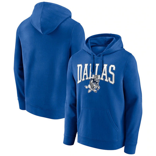 Men's Dallas Cowboys Royal Gridiron Classics Campus Standard Pullover Hoodie